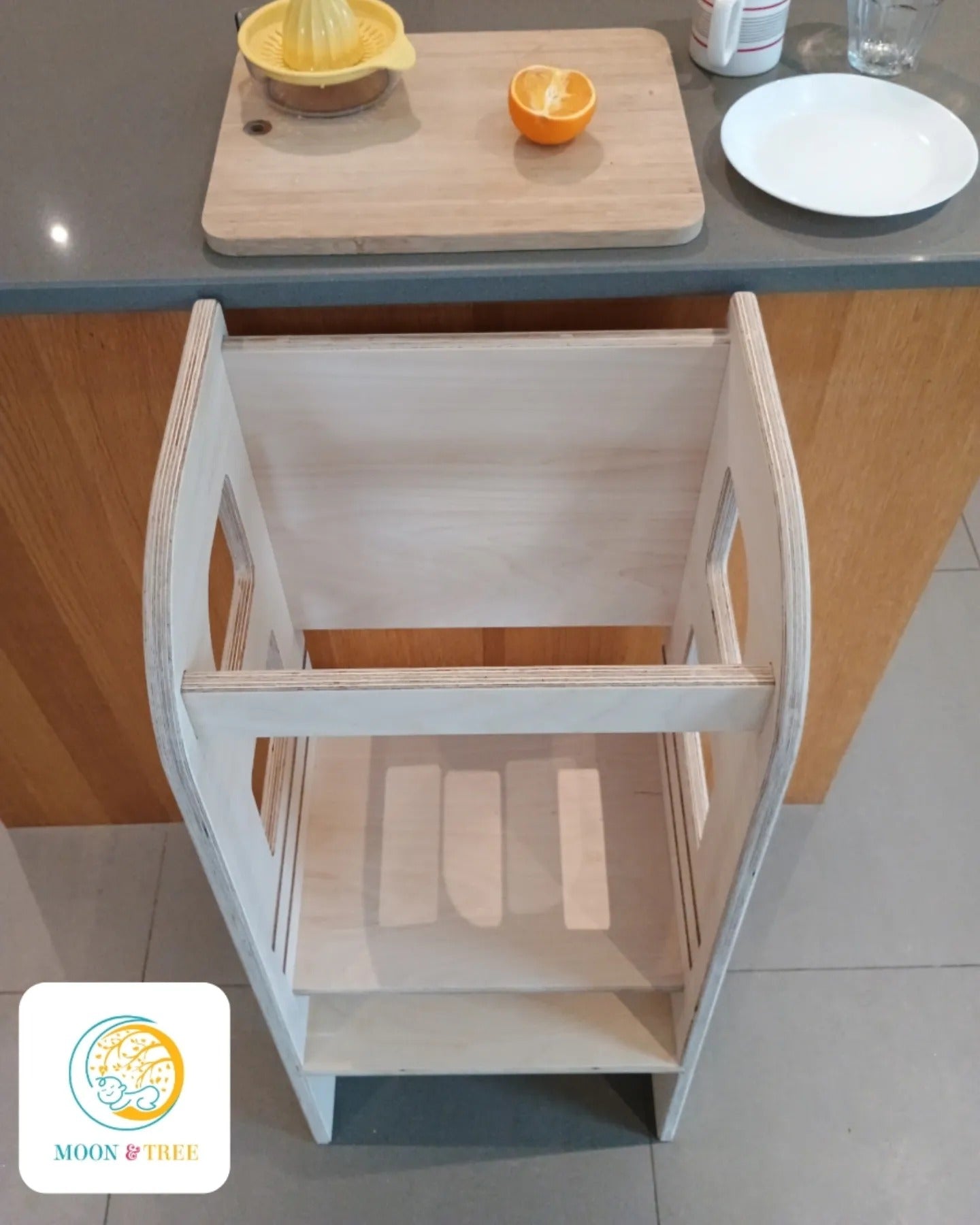 Montessori learning tower, top view